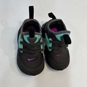 Nike Presto React Running Shoes 5c Toddler Aqua Gray Teal Purple.
